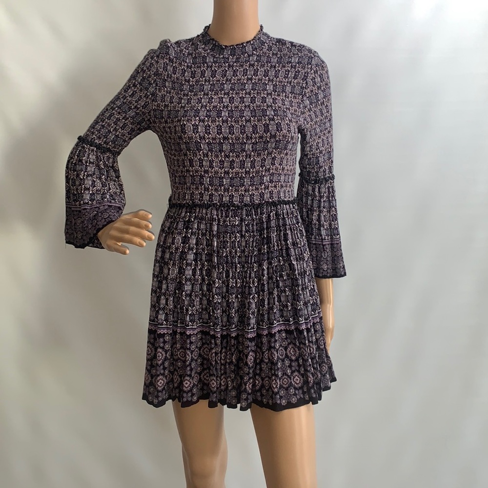 forever 21 mini purple pleaded mini dress
